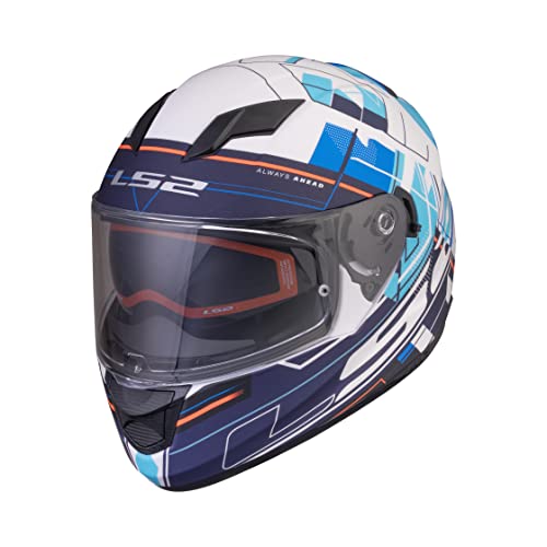 LS2 FF320 Scape White Red Gloss Full Face Helmet - Gear and