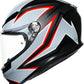 AGV K6 Flash Motorcycle Helmet Black/Gray/Red MD/LG